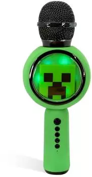 OTL Minecraft Karaoke-Mikrofon mit kabellosem Lautsprecher und LED-Lichtern (MC1240)