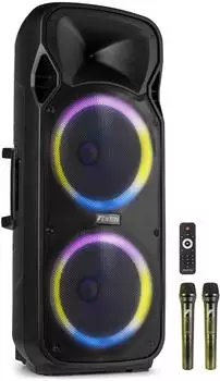 Fenton FT212LED MK2 Bluetooth Party-Lautsprecher 1400W 2x12" LED (FT212LED MK2)