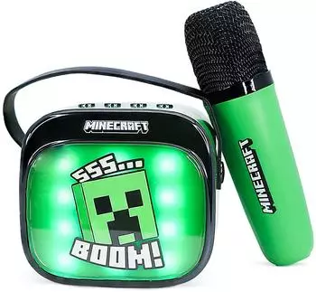 OTL Minecraft PopSing LED kabelloser Karaoke-Lautsprecher & Mikrofon (MC1447)