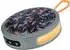 Bigben Runder Bluetooth-Lautsprecher mit Lichteffekten 15W, grau-orange Camouflage