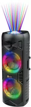 N-GEAR LGP 5150 Bluetooth-Lautsprecher portabel mit LED-Licht (LGP 5150 BK)