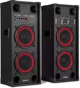 Fenton SPK-208 PA-Anlage Aktiv 800W Bluetooth, 2x 8" Doppel-Woofer (SPK-208)