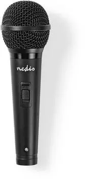 Nedis MPWD25BK Kardioid-Kabelmikrofon mit XLR-Anschluss und Schalter (MPWD25BK)