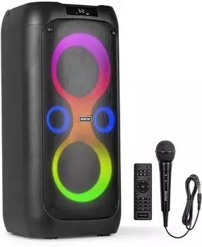 Fenton Core130 Tragbarer Bluetooth-Lautsprecher 180W, LED, 12h Akku (Core130)