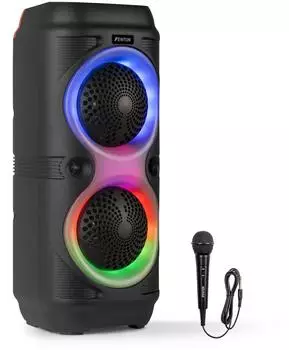 Fenton Track210 Portabler Bluetooth Party-Lautsprecher 100W mit Mikrofon & LED-Lichtern (178.384)