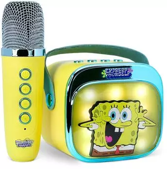 OTL Kabelloser Karaoke-Lautsprecher mit Mikrofon und LED-Lichtern, Bluetooth (SB1445)