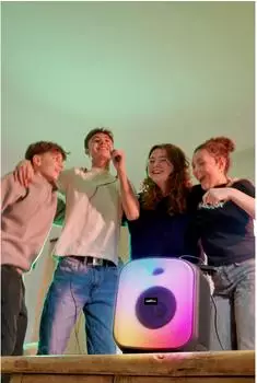 Bigben Party Cube Bluetooth-Lautsprecher mit Disco-Licht (AU389012)