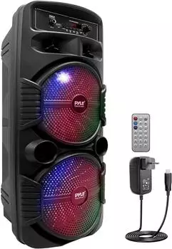 Pyle Partybox Bluetooth-Lautsprecher 600W Dual 8" Subwoofer