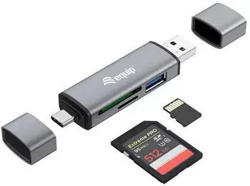Equip Kartenleser mit USB 3.0-Hub OTG (245460)