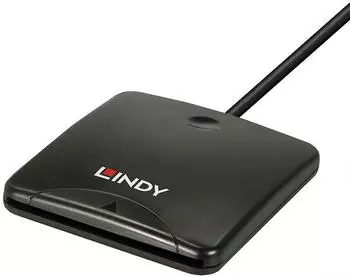Lindy Smart Chipkartenleser USB 2.0, schwarz (43407)