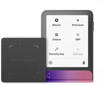 Ledger Flex&trade; Krypto Hardware-Wallet mit Recovery Key, Magenta (FLEX-CRIM-MAGENTA-RKEY-ESDEPTIT)