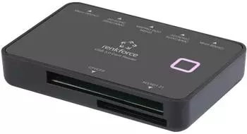 Renkforce Externer Speicherkartenleser Micro-USB B, USB 3.2 Gen 1, schwarz (RF-5461104)