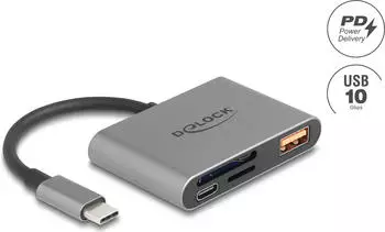 DeLock USB-C Kartenleser für SD und Micro SD (91016)