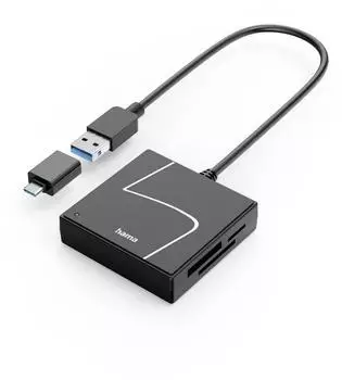 Hama USB-Kartenleser USB-A/USB-C, USB 3.2 Gen1, SD/microSD/CF/MS (00200148)