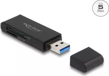 DeLock Card Reader SD/MicroSD SuperSpeed USB 5Gbps (91002)