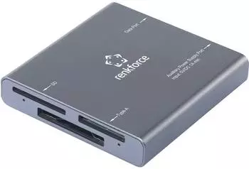 Renkforce RF-CR-700 Externer Speicherkartenleser USB-C, USB 3.2 Gen 2, grau (RF-6649660)
