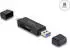 DeLock Speicherkartenlesegerät SuperSpeed USB-C 3.2 Gen 1, 5Gbps, schwarz (91004)
