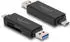 DeLock Speicherkartenlesegerät SuperSpeed USB-C 3.2 Gen 1, 5Gbps, schwarz (91004)