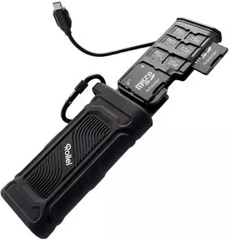 Rollei 2-in-1 SD & microSD Kartenlesegerät USB-C 10Gbps (26984)