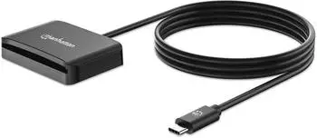 Manhattan USB-C Chipkartenleser mit microSD-Slot, USB 2.0 (102742)
