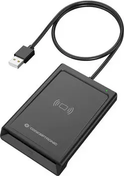 Conceptronic BIAN11B Dual-Interface Smart-ID Kartenleser USB-A, schwarz (BIAN11B)