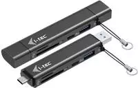 i-tec USB-C/USB-A Dongle SD, TF and 2x USB (1x USB-A, 1x USB-C), USB 3.2 Gen 1...