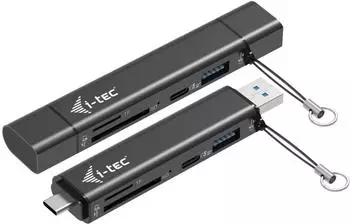 I-Tec USB-C/USB-A Dongle SD/TF, 2x USB (CADONGLEUSBSD)