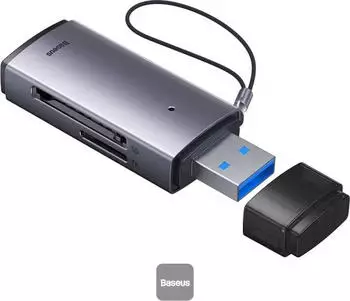 Baseus Lite Series SD/TF Kartenleser USB-A, grau (WKQX060013)
