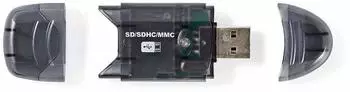Nedis Multi-Kartenleser MMC/SD/SDHC/SDXC USB 2.0, schwarz (CRDRU2100BK)