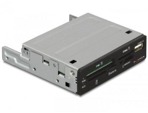 DeLock USB 2.0 Card Reader 3.5 57 in 1 + 1 x USB 2.0 Port (91674)