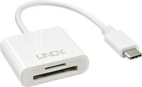 LINDY Externer Speicherkartenleser microSD, SD, USB-A (USB 3.2 Gen 1) Wei&szlig;