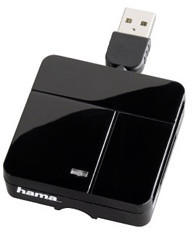 Hama USB-2.0-Multi-Kartenleser "All in One", Basic, Schwarz (94124)