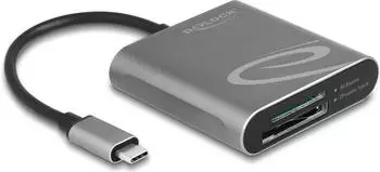 DeLock USB Type-C Card Reader f&uuml;r SD Express und CFexpress Speicherkarten (91000)