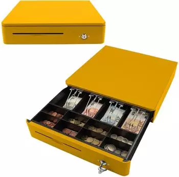 Olympia M405 Color Kassenlade, gelb, 8 M&uuml;nz- & 4 Scheinf&auml;cher (947990124)
