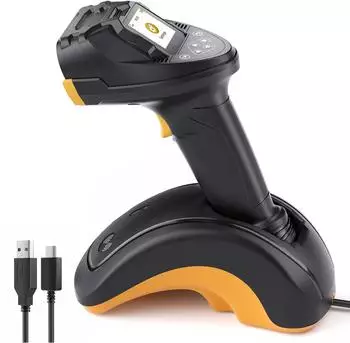 Inateck Barcodescanner Pro8 SE 2D Bluetooth mit Daten&uuml;bertragungsstation (N6001_BLACK)
