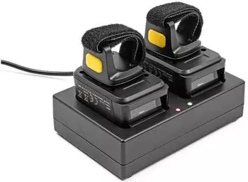 DeLock Ring-Barcodescanner 1D/2D 2,4GHz/Bluetooth mit Ladestation, 2 Stück (90610)