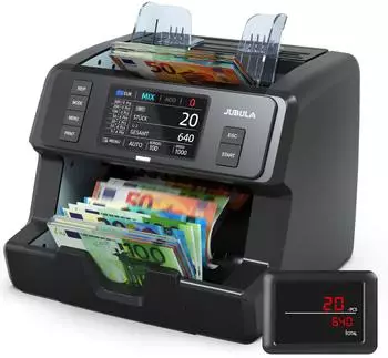 Jubula MV-400 Banknotenz&auml;hlmaschine 1CIS Touchscreen, gemischte Wertz&auml;hlung, 10 W&auml;hrungen (MV-400)