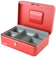Hmf - 10125-03 Geldkassette M&uuml;nzeinsatz, 25 X 18 X 9,5 Cm, Rot