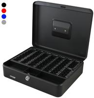 HMF Geldkassette 108 02, mit Zylinderschloss, 30 x 9 x 24 cm, schwarz, mit...