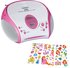 Lenco Kids - Boombox CD-Player für Kinder mit CD-Player rosa