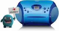 Lenco SCD-24KIDSBU, Lenco SCD-24BU kids - Portable stereo FM radio with CD...