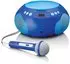 Lenco SCD-620 Blue Kinder-Boombox mit CD, Mikrofon + CD-Player blau