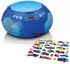 Lenco SCD-620 Blue Kinder-Boombox mit CD, Mikrofon + CD-Player blau