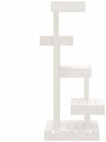 vidaXL Kratzbaum Wei&szlig; 45,5x49x103 cm Massivholz Kiefer