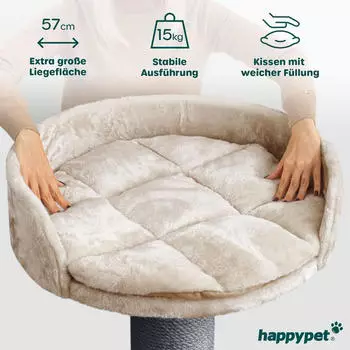 HappyPet Kratzbaum Freddy 150cm cappuccino – Der HappyPet Kratzbaum Freddy 150cm cappuccino: Ein Paradies für Ihre Katze