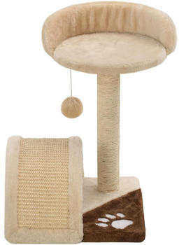 vidaXL Cat tree with sisal scratching post 40 cm beige/brown (170545)
