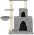 vidaXL Cat tree with sisal scratching posts and 2 houses 83 cm light grey (171766)
