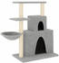 vidaXL Cat tree with sisal scratching posts and 2 houses 83 cm light grey (171766)