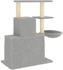 vidaXL Cat tree with sisal scratching posts and 2 houses 83 cm light grey (171766)