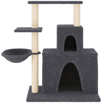 vidaXL Cat tree with sisal scratching posts and 2 houses 83 cm dark grey (171767)